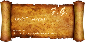 Futó Gergely névjegykártya