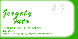 gergely futo business card